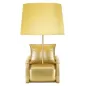 LAMPA NOCNA W STYLU MID-CENTURY ŻÓŁTA 26X46 cm